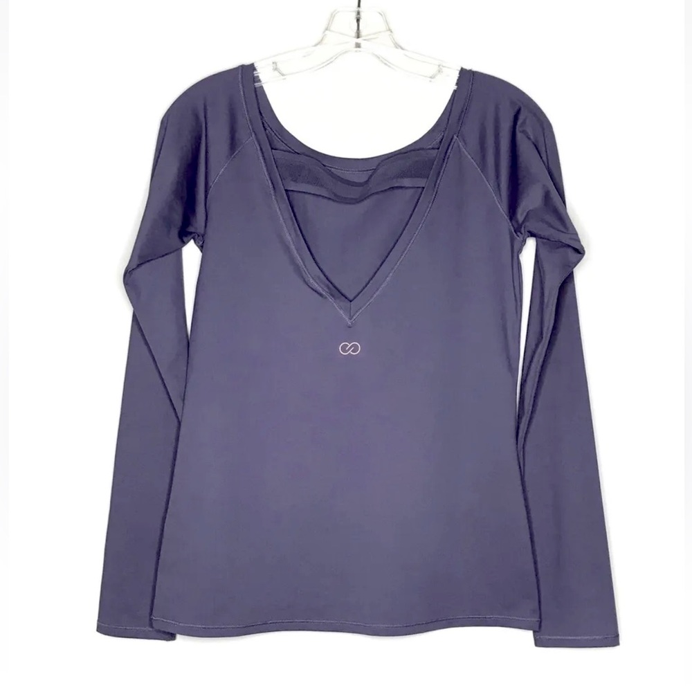 Calia by Carrie Underwood Elastic Strap V-Back Top Purple Size Small NWT